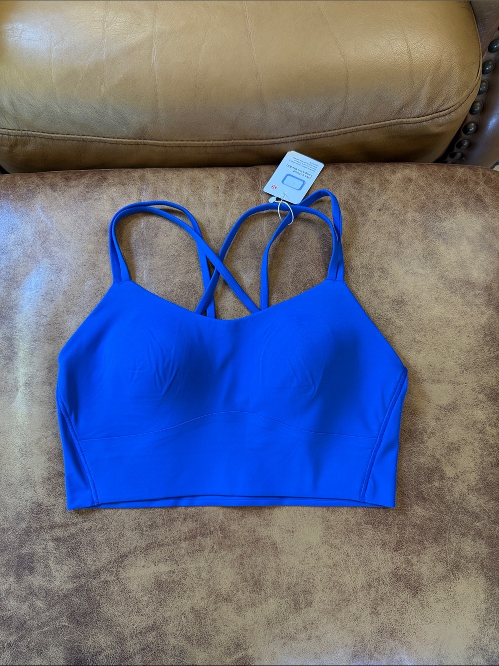 NWT Lululemon Like a Cloud Bra Long Line Light Support 8 B/C Cup Beach Ball Blue